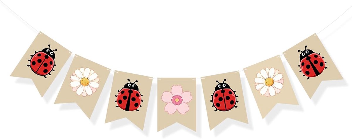 Daisy Banner - Papieren decoratie - Insectenfeest thema - Perfect voor babyverjaardag - SnelShoppen