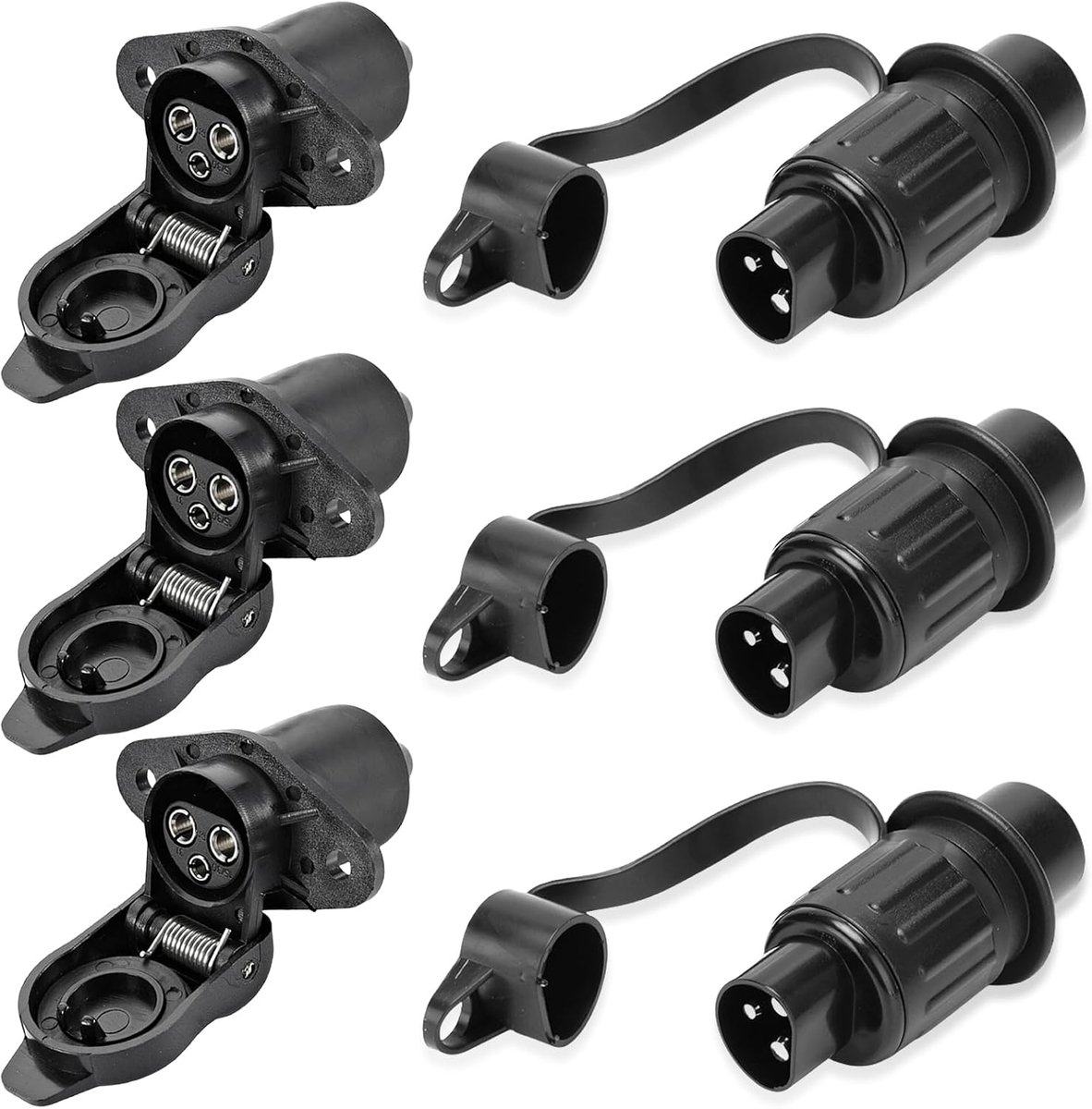 3-polige stekker trailer plug 3-pins 12V - hoogwaardige kunststof - robuust en duurzaam - SnelShoppen