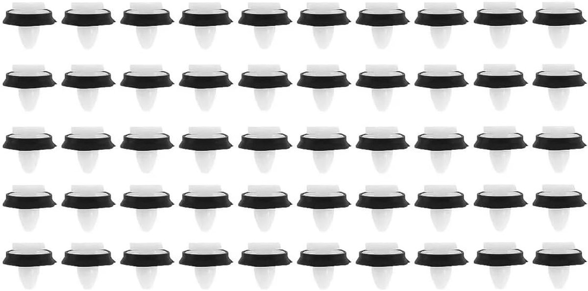 Deurpaneel clips 50 stuks - Kunststof bevestigingsmiddelen - Voor 10 mm gat - Eenvoudig in gebruik - SnelShoppen