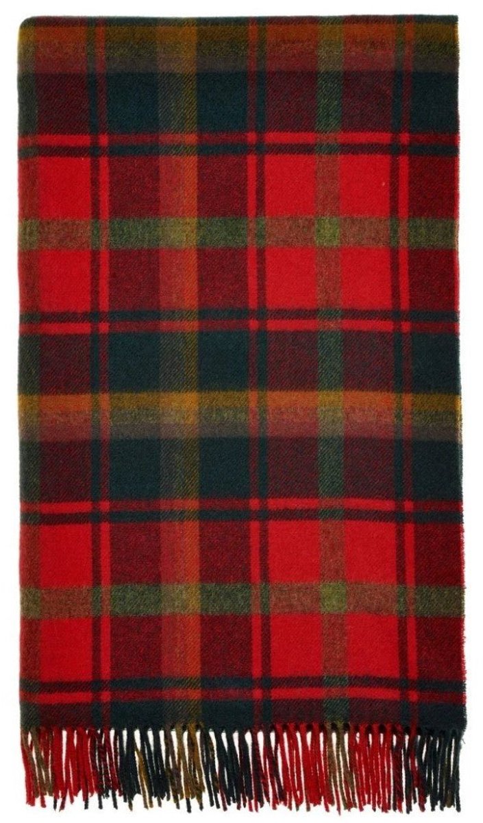 Plaid Tartan Dark Maple - Merino Lamswol - 140x185 - Bronte by Moon Scotland