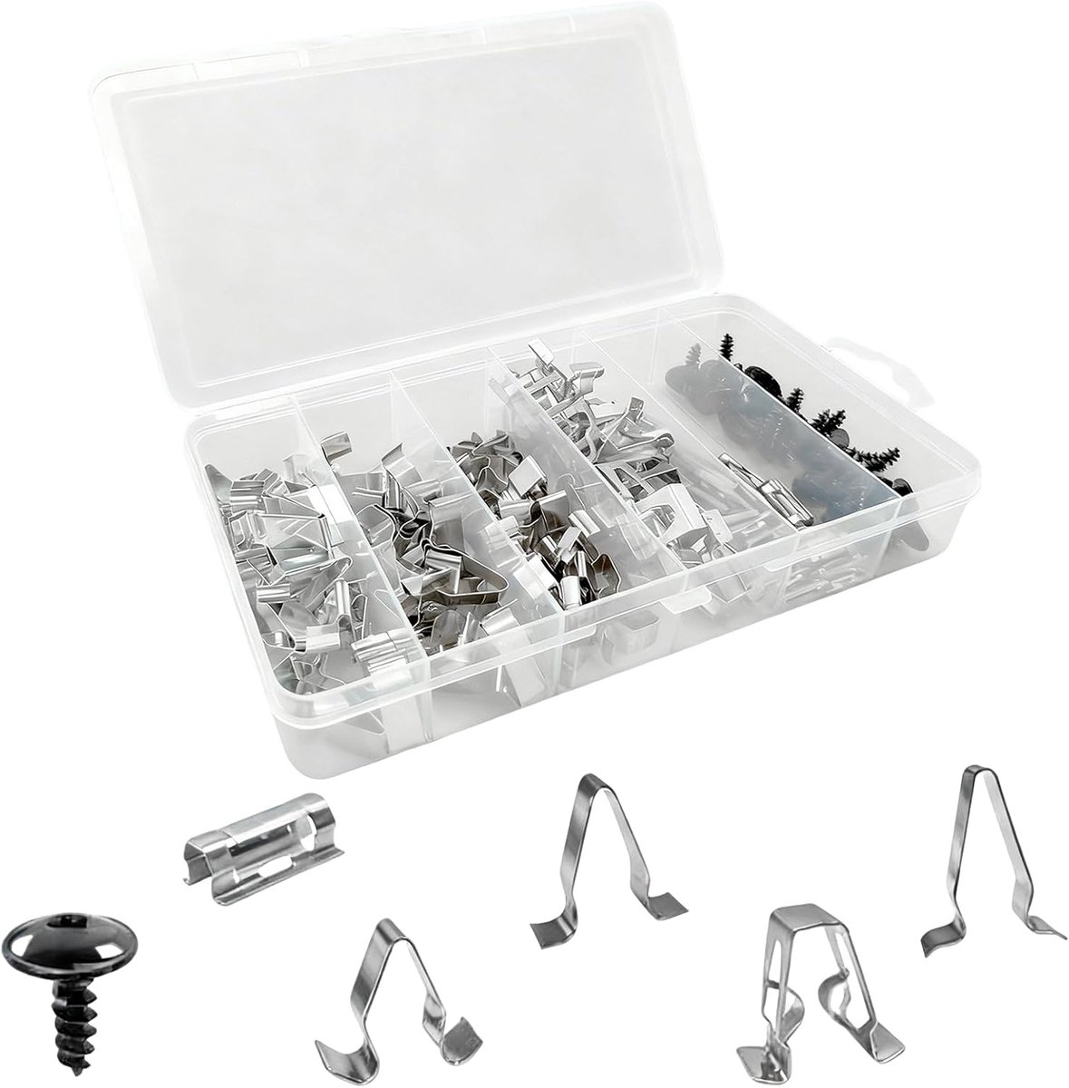 Fixing clips set 120 pcs - metalen clips - 6 types - ideaal voor auto-onderdelen - SnelShoppen