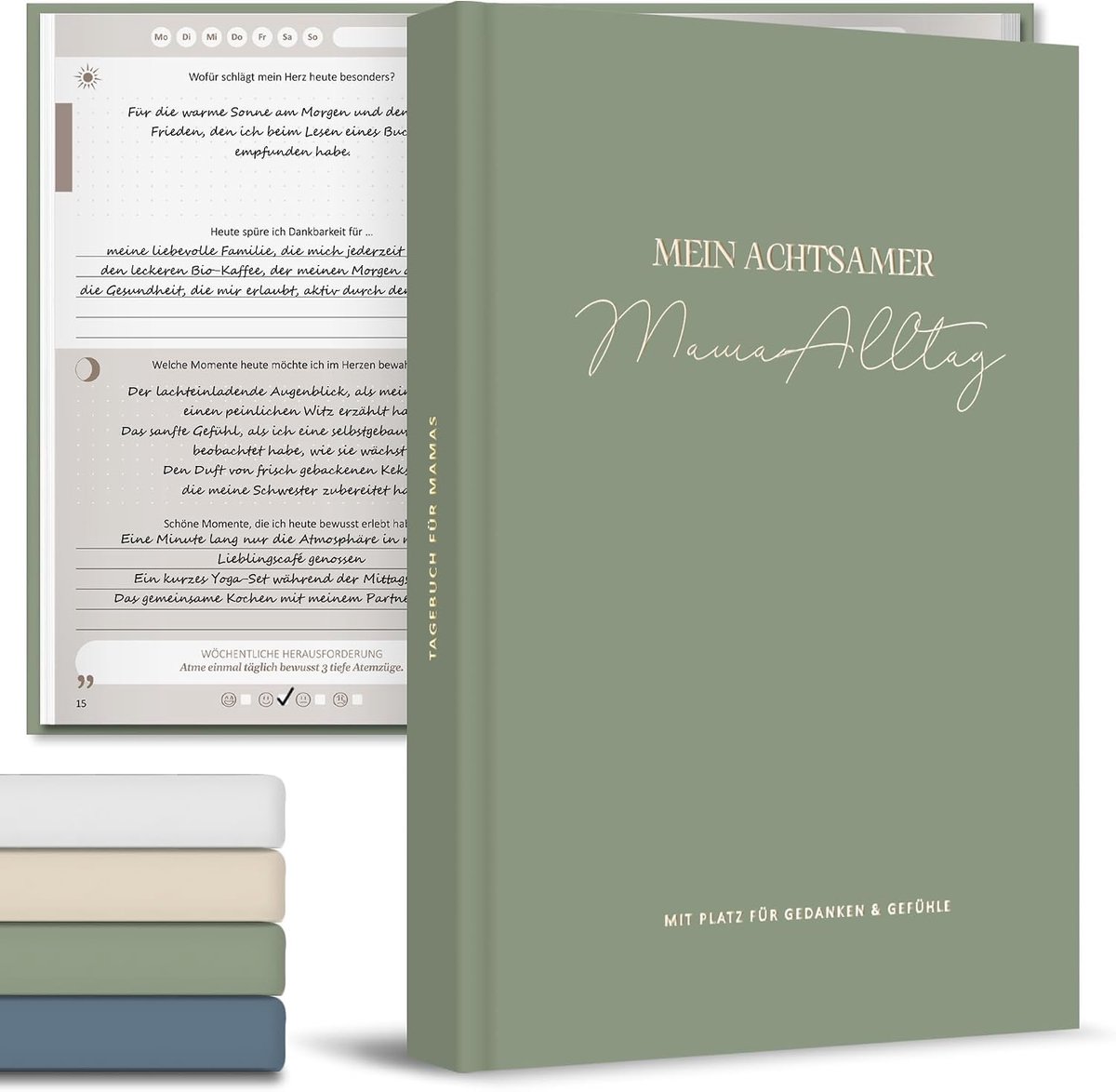 Dagboek complex patroon groen - 200 pagina's - stijlvol design - perfect voor persoonlijke notities - SnelShoppen
