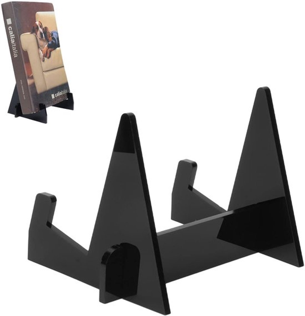 Acryl Boekenstandaard, Bordenhouder Displaystandaard Boekendisplay Easel Hoder voor Het Weergeven van Tablets, Kranten, Tijdschriften, Notebooks(zwart)