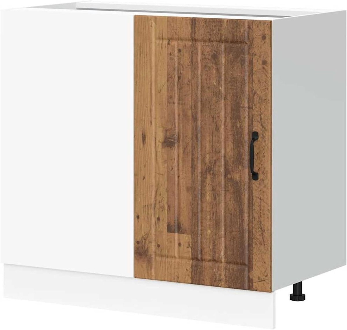Keukenonderkast - Kast Keuken - Keuken Organiseren - Glad Vochtwerend Oppervlak - 86 x 46 x 81.5 cm - Oud Hout