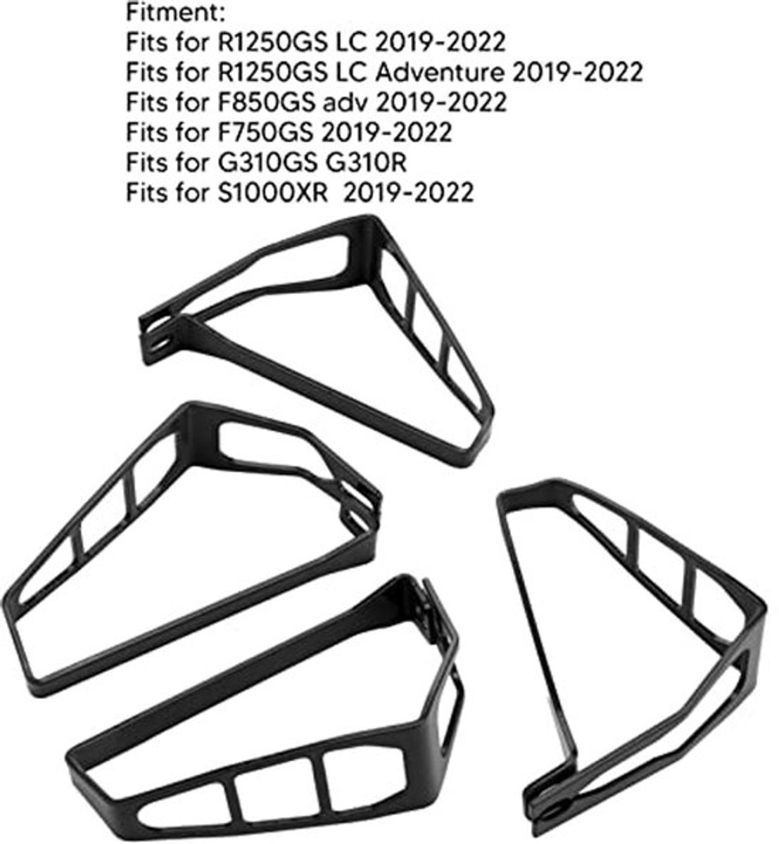 4 Stuks Richtingaanwijzer Beschermhoes, Motorfiets Richtingaanwijzer Grill Aluminium Beschermende Guard Cover voor R1250GS LC Adventure F850GS(zwart)