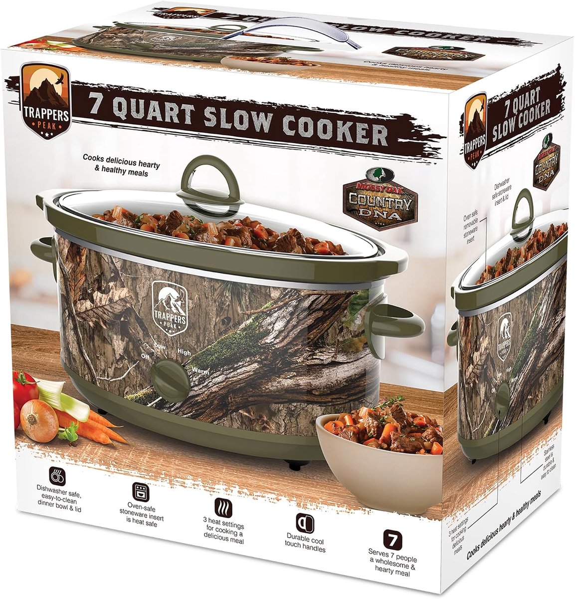 Ovale Slowcooker Pan - Crockpot Stoofpot - Langzaam Koken - 7 Quart Capaciteit - 7 Quarts - Groen – foto 6