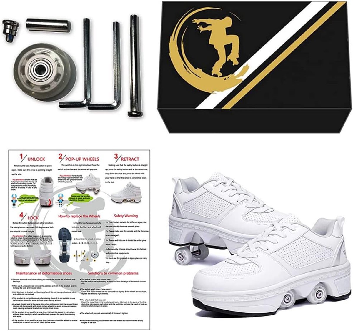 Rolschaatsen voor meisjes - Multifunctionele skates - Fashionable ontwerp - Perfect voor sport en gym - SnelShoppen