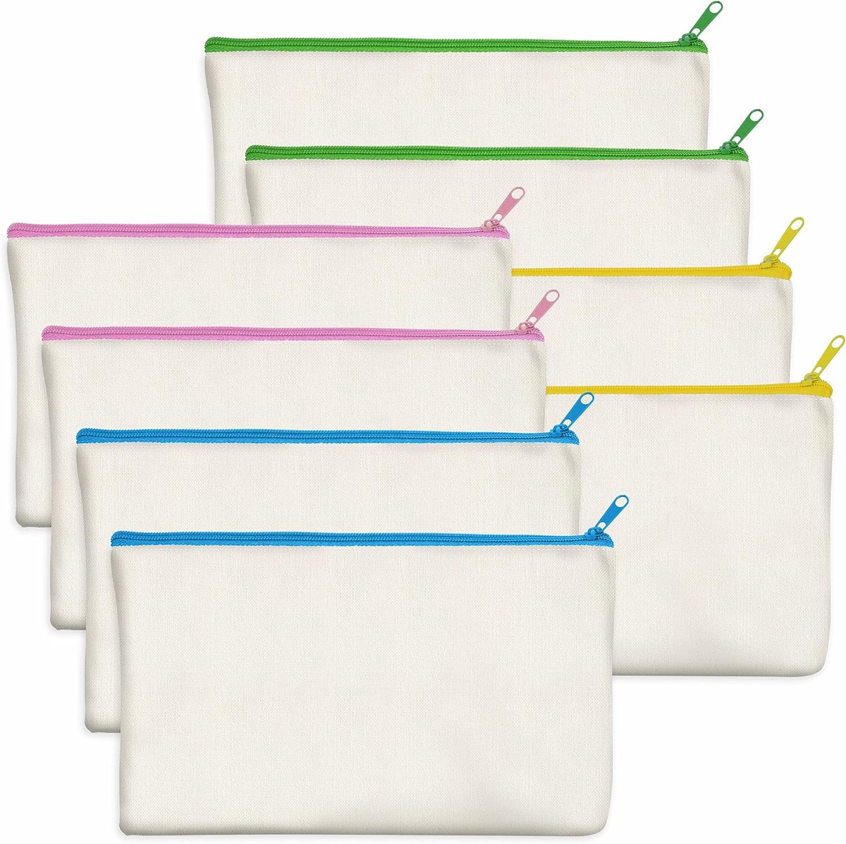 Zipper Tassen 15 Pack - Katoen Canvas - Leerzaam - Voor DIY Creativiteit - SnelShoppen