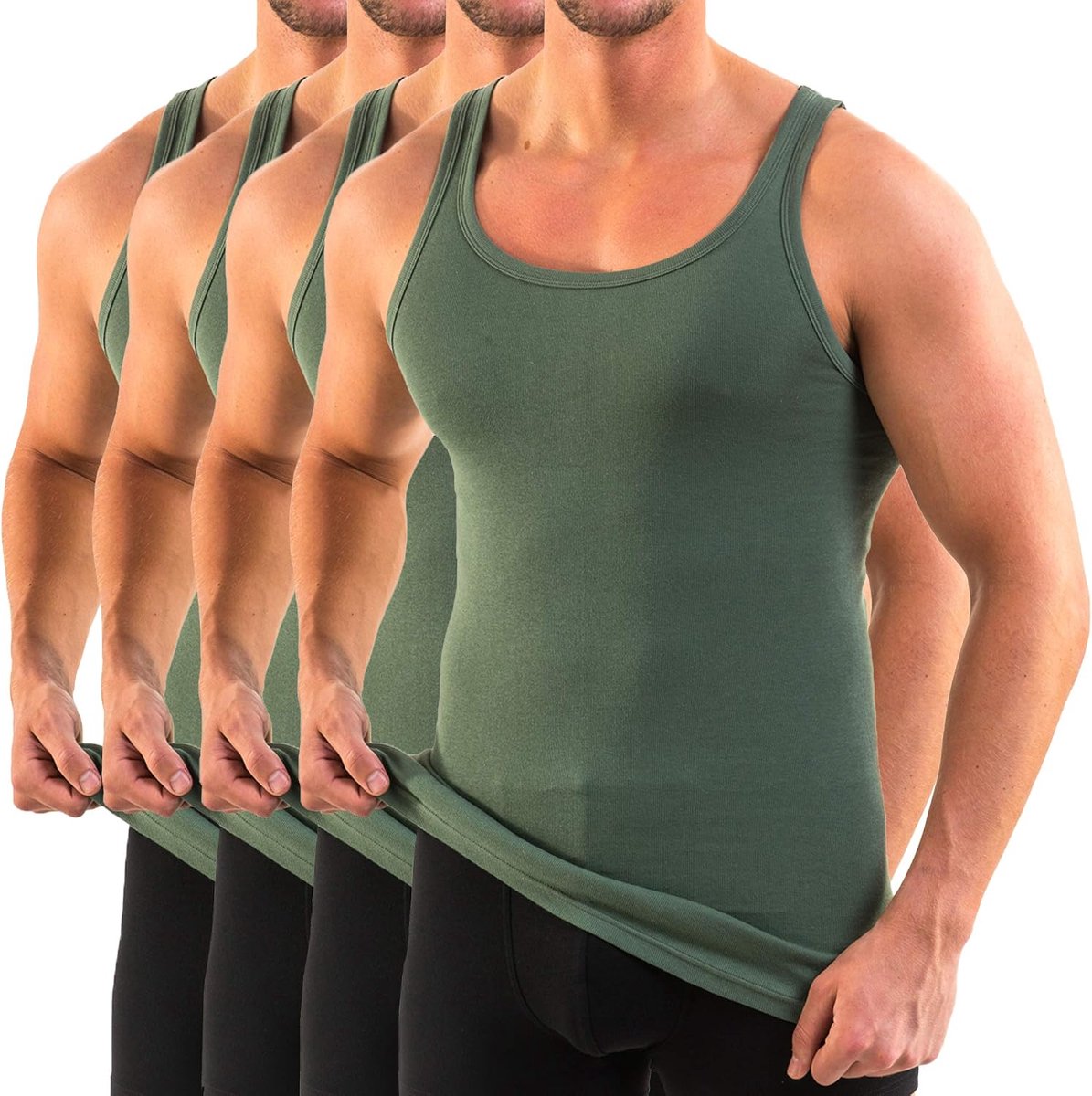 Heren tanktop - 100% biologisch katoen - fijne rib - comfortabel voor dagelijks gebruik - SnelShoppen