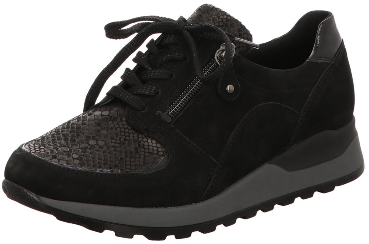 Dames Veterschoenen Waldlaufer Hiroko Soft H64007 Zwart - Maat 6½