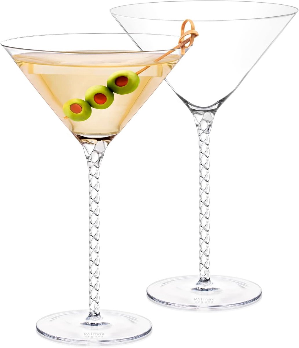 Martiniglazen set van 2 - 200 ml - handgemaakt - elegant ontwerp - perfect voor cocktails - ShopVlot