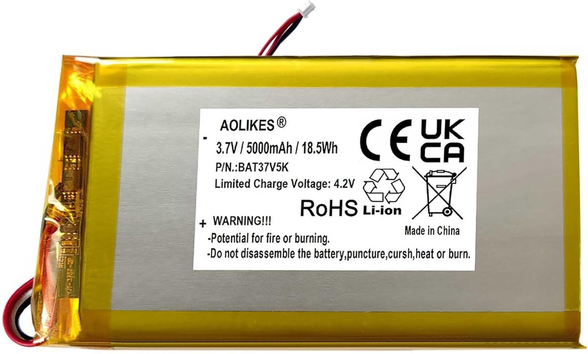 Vervangende batterij 5000mAh - 3.7V - Geschikt voor diverse Vtech babyfoons - Lange gebruiksduur - ShopVlot