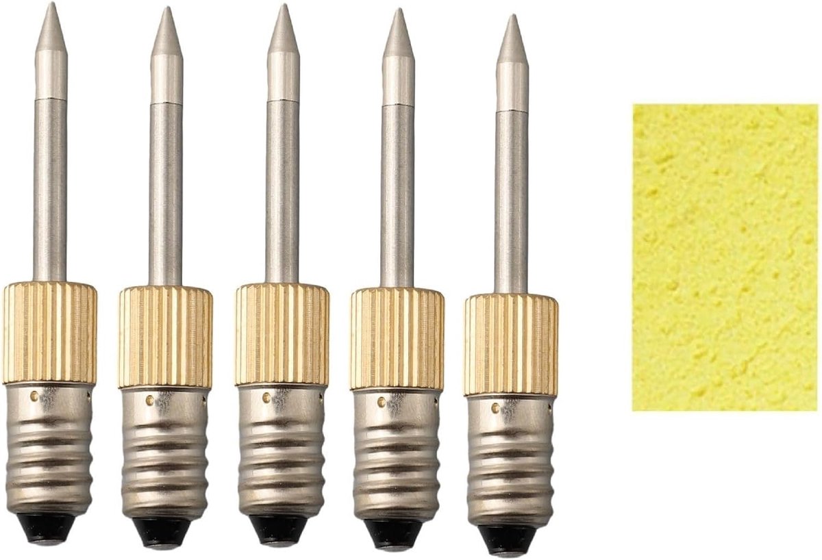 Soldering Iron Needle Tips E10 - 5 Stuks - Koper Staal - Voor Efficiënt Soldeerwerk - ShopVlot