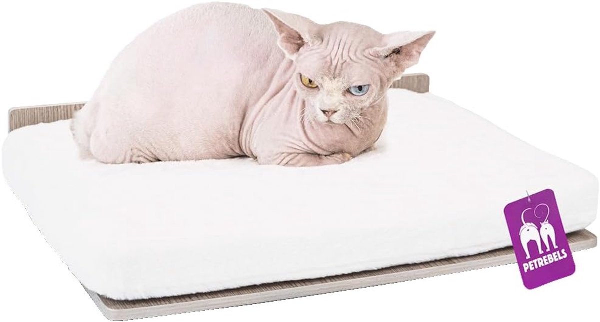 Klimwand Kat - Wall Lounger 50 cm - Eucalyptus Hout - Geschikt voor Alle Kattenrassen - ShopVlot