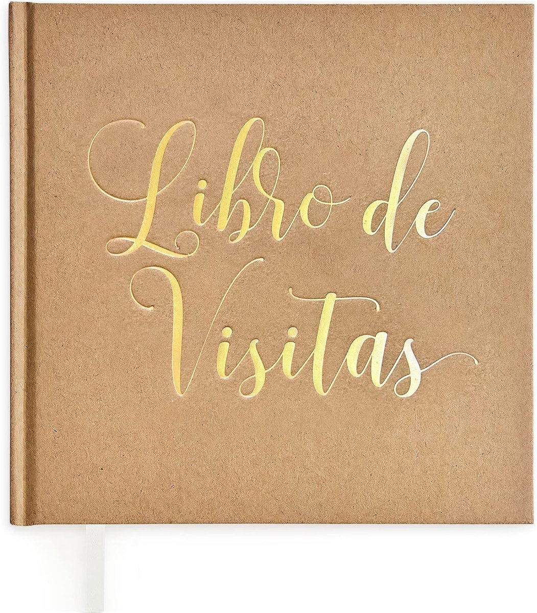 Gastenboek bruin - Spaanse versie - vintage stijl - creatieve invulling - ShopVlot
