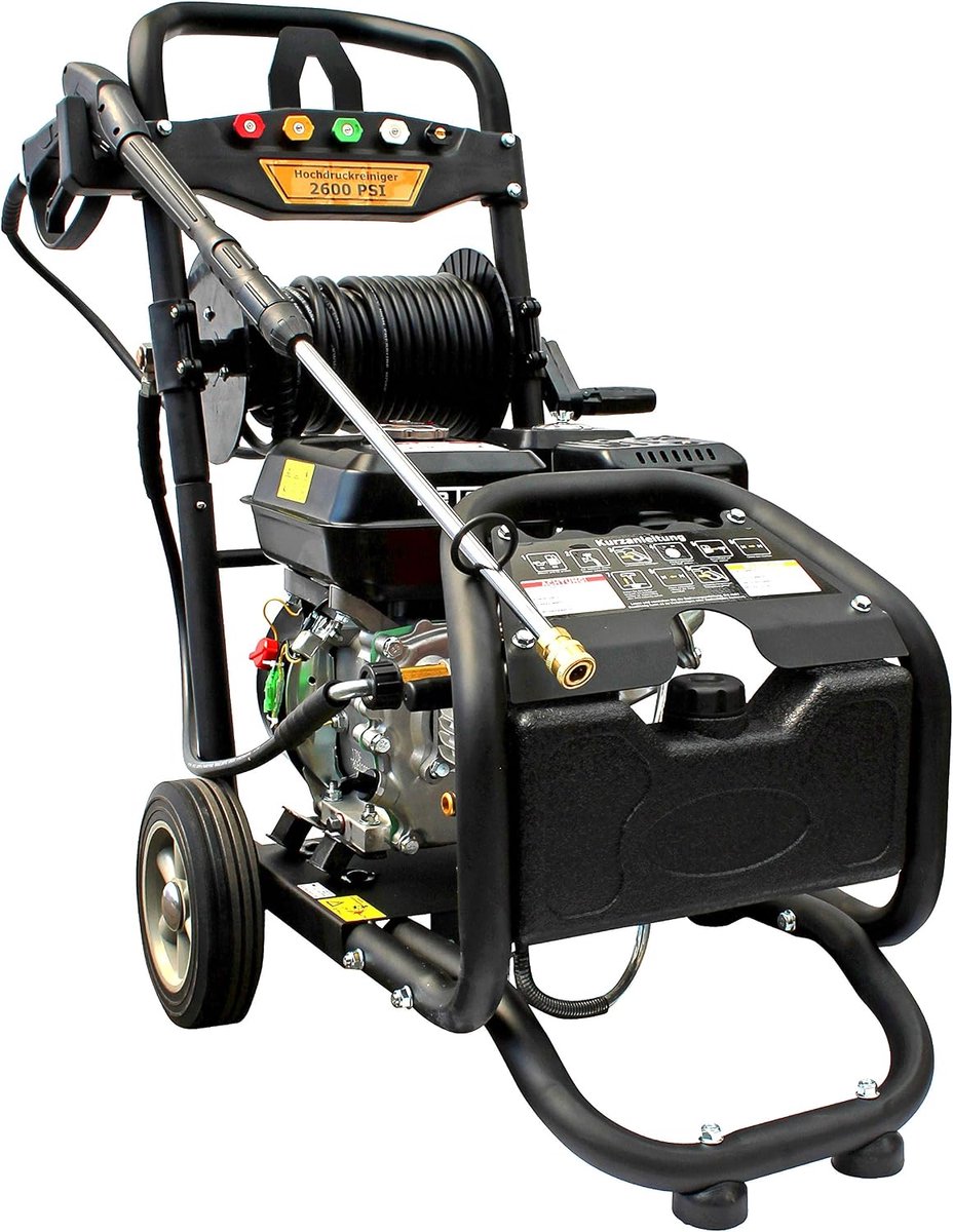 Hogedrukreiniger 170 Bar - Benzinemotor 210 cc - 7 PK - Ideaal voor tuin en auto schoonmaken - ShopVlot