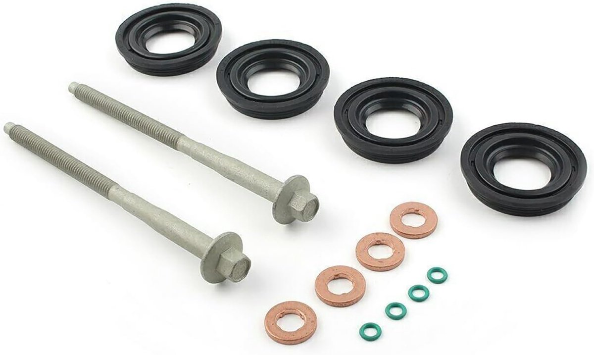 Injectoren afdichtingen set 14-delig - O-ring en koperen ringen - Voor Transit MK7 2.2/2.4/3.2 TDCI 2006+ - ShopVlot