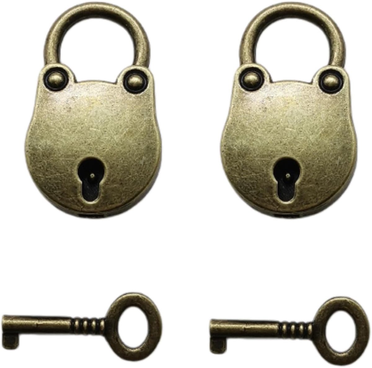 antiek hangslot 2 stuks - zinklegering - vintage uitstraling - perfect voor sieraden - ShopVlot