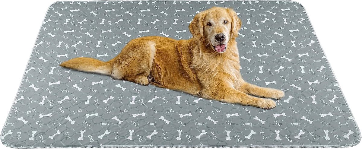Puppyonderlegger set van 2 - 152 x 122 cm - herbruikbaar katoen - snel absorberend voor honden en katten - ShopVlot