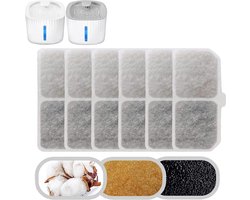 Katfontein Filter 6-Piece - Actieve Koolstof - Vervangingsfilter voor Gezond Drinkwater - Geschikt voor Arespark - ShopVlot