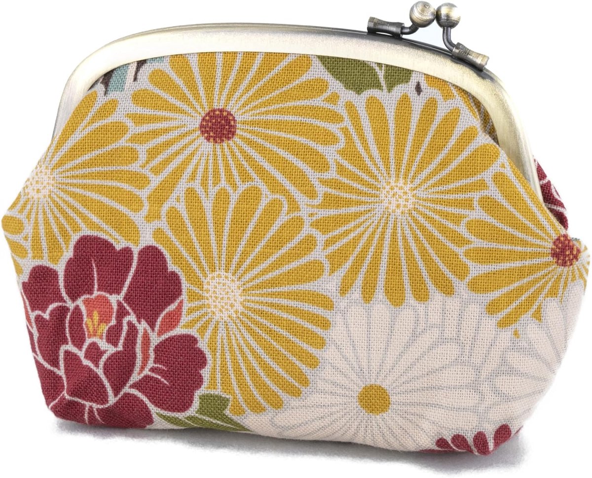 Portemonnee met sluiting - Retro bloemenpatroon - Elegante schoudertas - Perfect voor dagelijks gebruik - ShopVlot