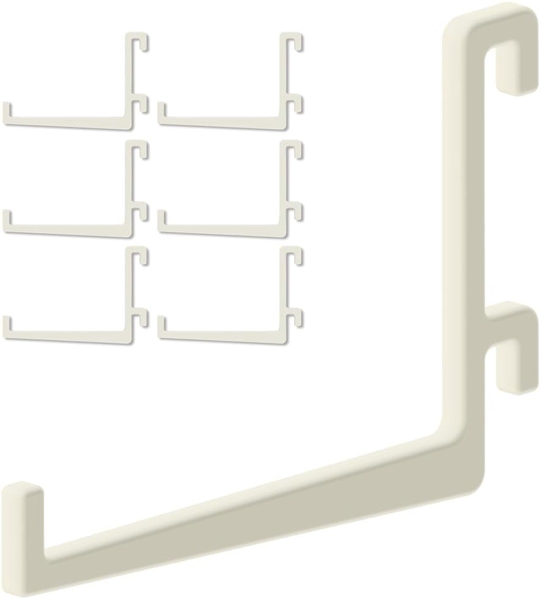 Haken voor Ikea Skadis Gatenpaneel - Model L 75 mm - Wandmontage - Veilig en stevig bevestigen - ShopVlot