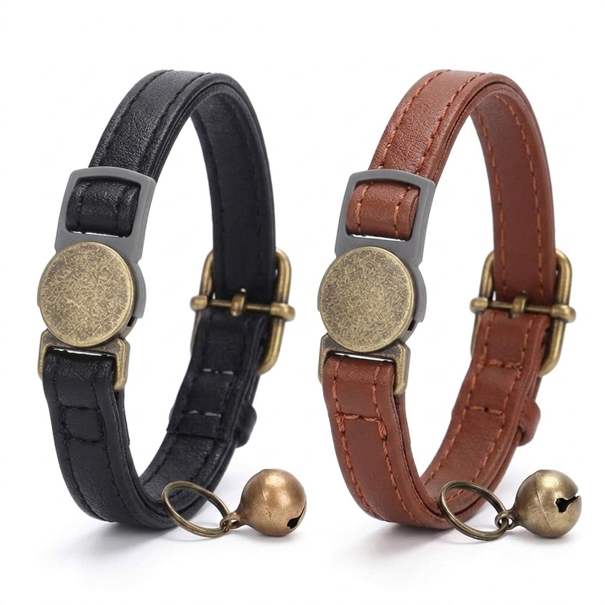 Kattenhalsband met veiligheidssluiting - 2 stuks - verstelbaar - veilig voor uw kat - ShopVlot