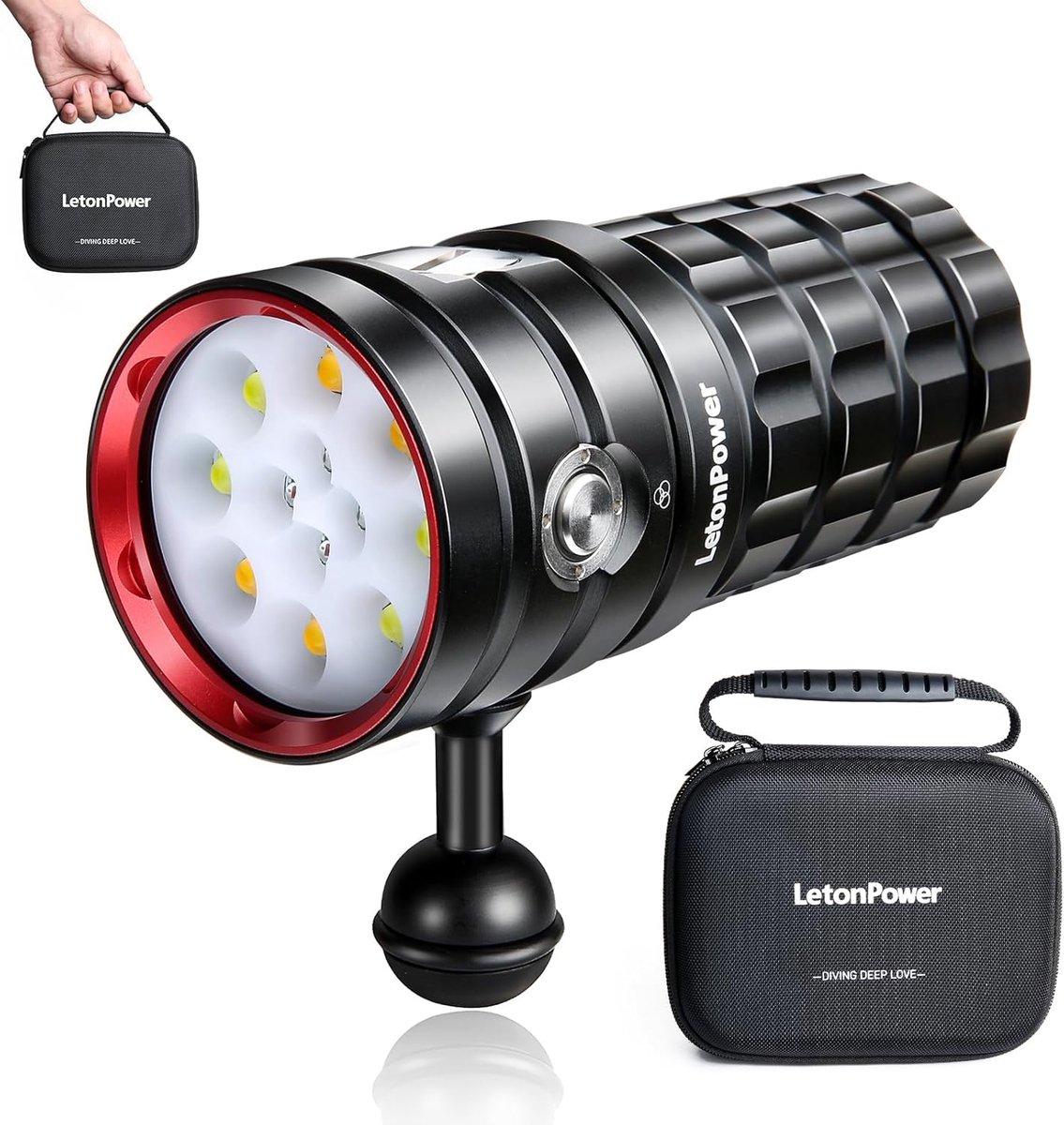 Duiklicht 13000 Lumen - Onderwater video verlichting - 120m diepte - Professionele kleurvariaties - ShopVlot