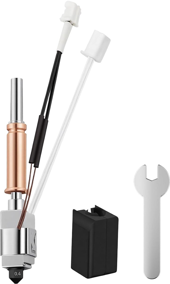 Hotend Kit voor 3D Printer - 0.4mm Hardenend Staal - Verbeterde Ontwerp - Betrouwbaar Printresultaat - ShopVlot