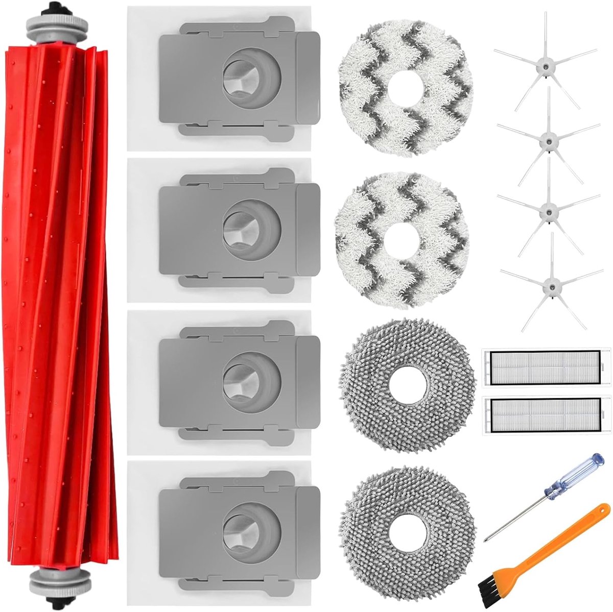 Robotstofzuiger-accessoireset 17-delig - inclusief borstels en filters - geschikt voor Qrevo Pro/MaxV/S - ShopVlot