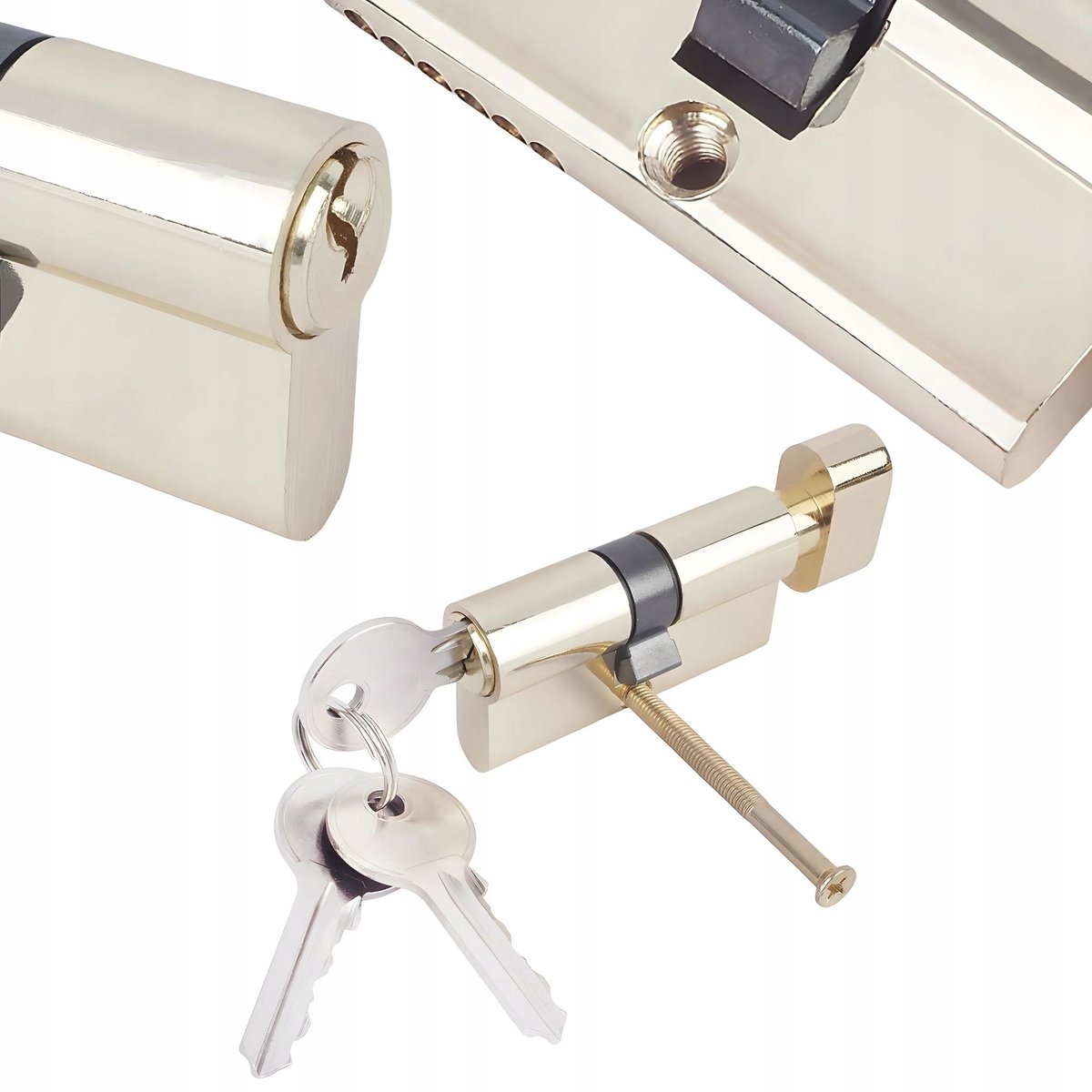 Messing Cilinder met Knop G30/40 - Hoge Veiligheid