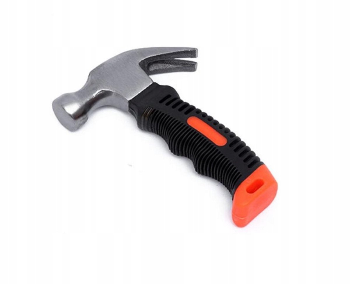 Mini klauwhamer 350g, staal, ergonomisch, met nageltrekker
