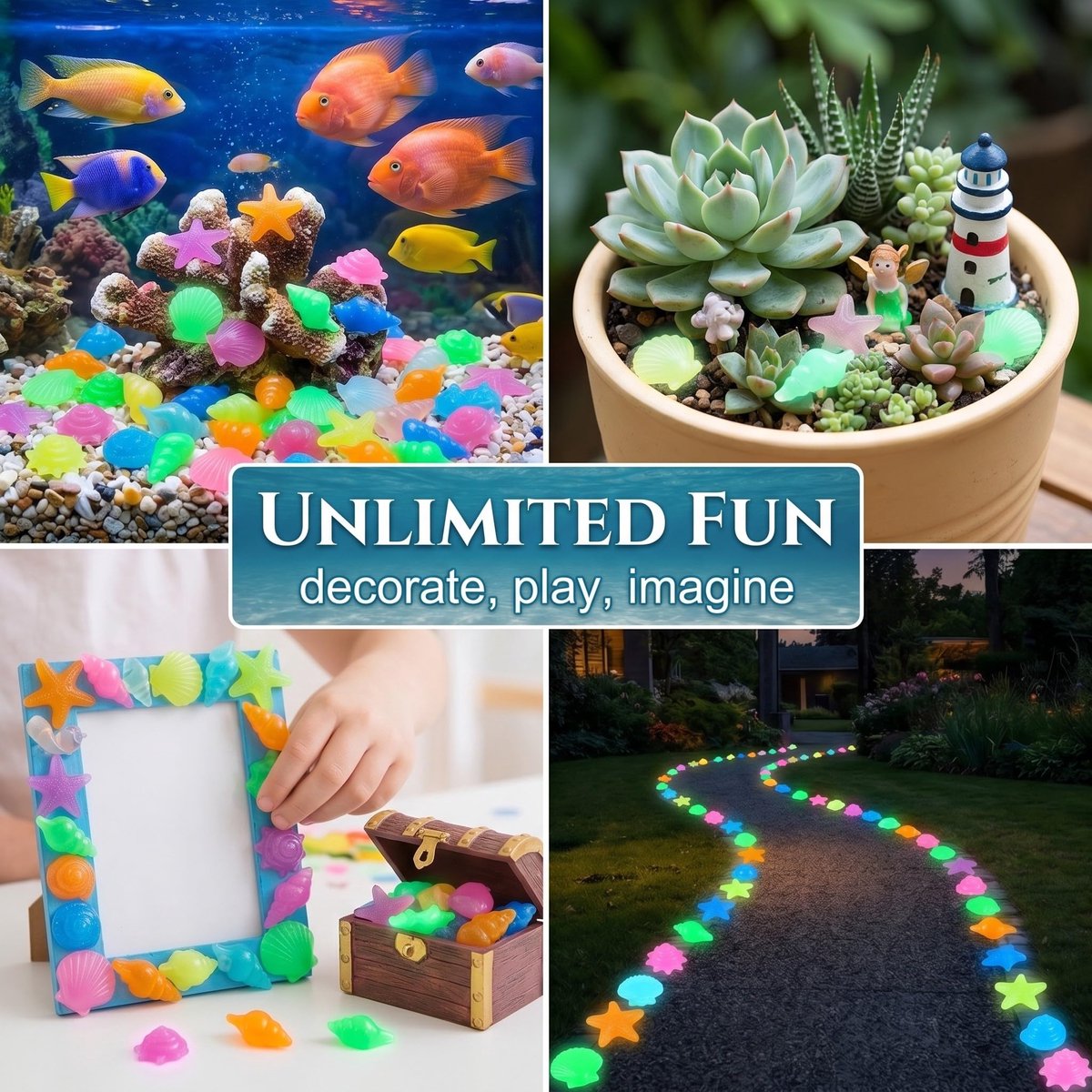 Lichtgevende duikstenen 45 stuks - Speelgoed voor kinderen - Voor piratenfeest en aquariumdecoratie - ShopVlot