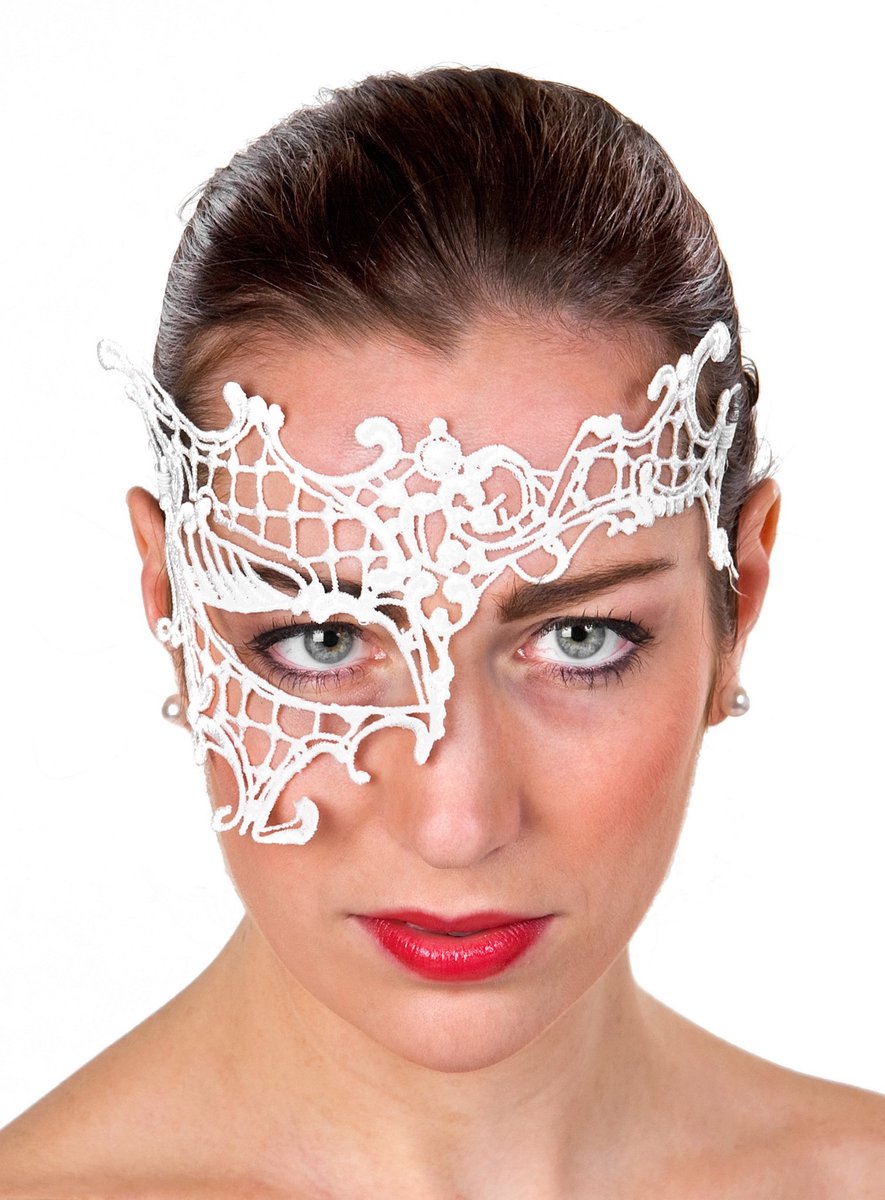 Wit Asymmetrisch Kanten Masker