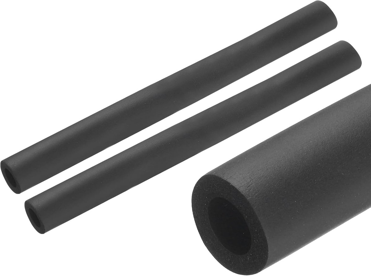 Buisisolatie schuimstof, diameter 14mm isolatiedikte 5mm verwarmingsbuisbekleding voor fitnessapparatuur, buizen, handgrepen (Zwart)