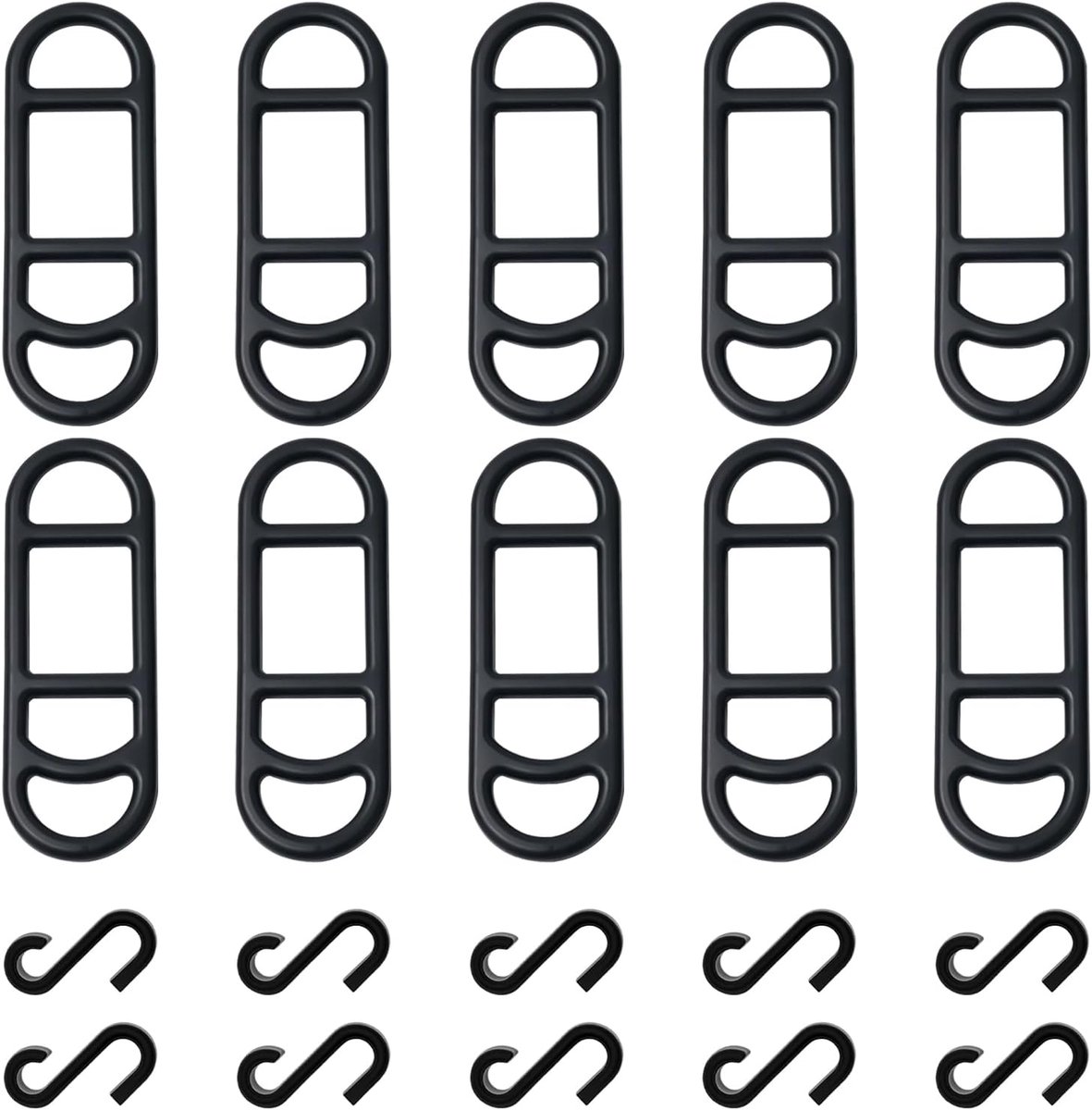 10 stuks siliconen banden voor fiets, stretch rubberen ringen, zaklamp, rubberen band, houder, fietsbevestigingsband, siliconen stuurhouder voor zaklamp, led-fietslicht, met 10 S-gespen