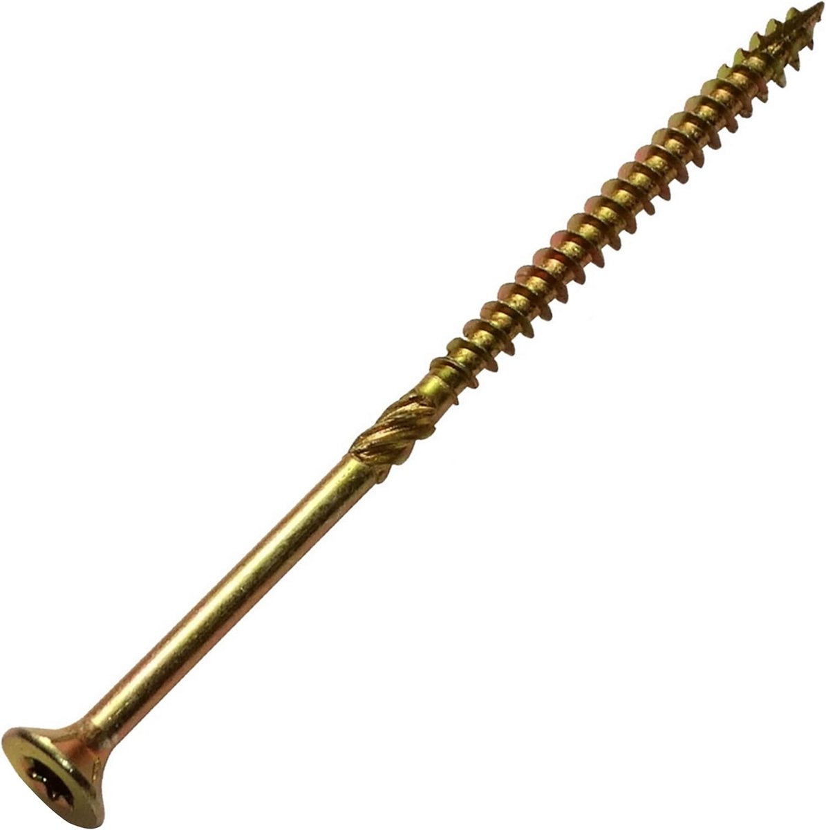 - 100 Houtschroef met verzonken kop - Ø4x70mm - Verzankt Messing - Zespuntige ster T20 - C44466