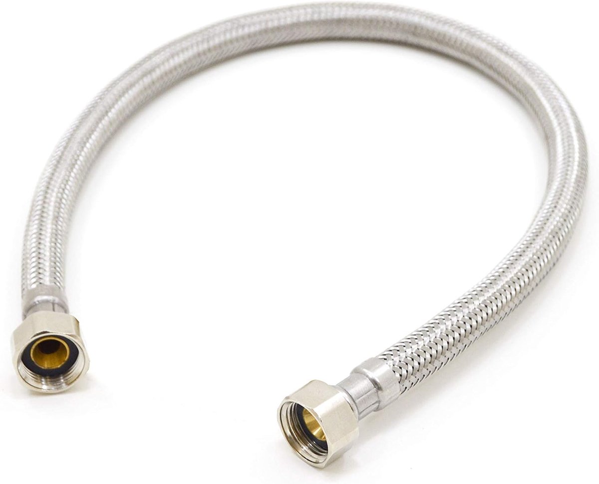 'saneaplast metalsant. 355011 – doucheslang Fontan HH 3/8 – 3/8-50 cm inox/rubber S & M