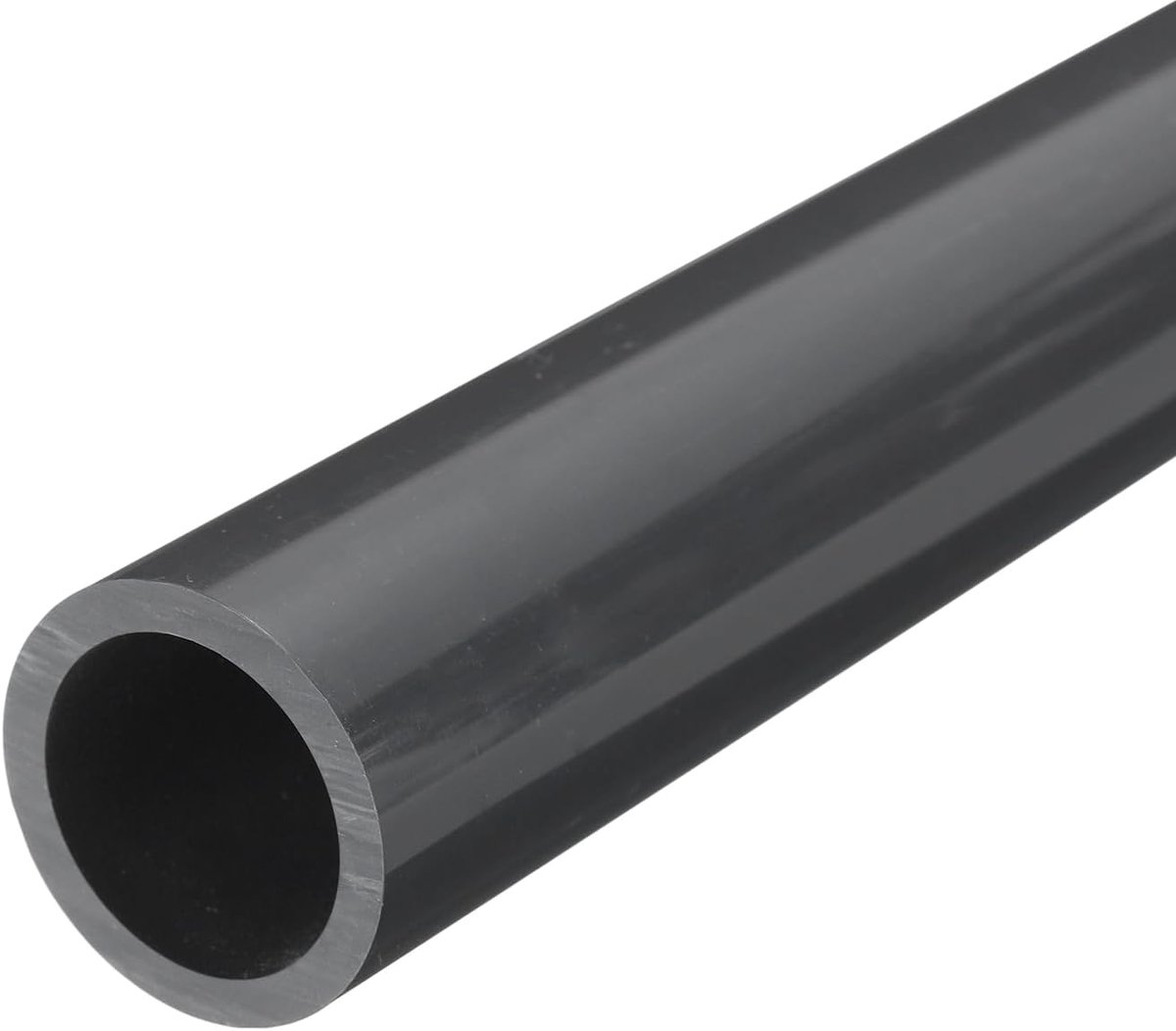 Pvc-buis, diameter 42,6 mm, lengte 350 mm, ronde kunststof buis voor tuin, aquarium, waterleiding, kabelgoot, ventilatiebuis (lichtgrijs)
