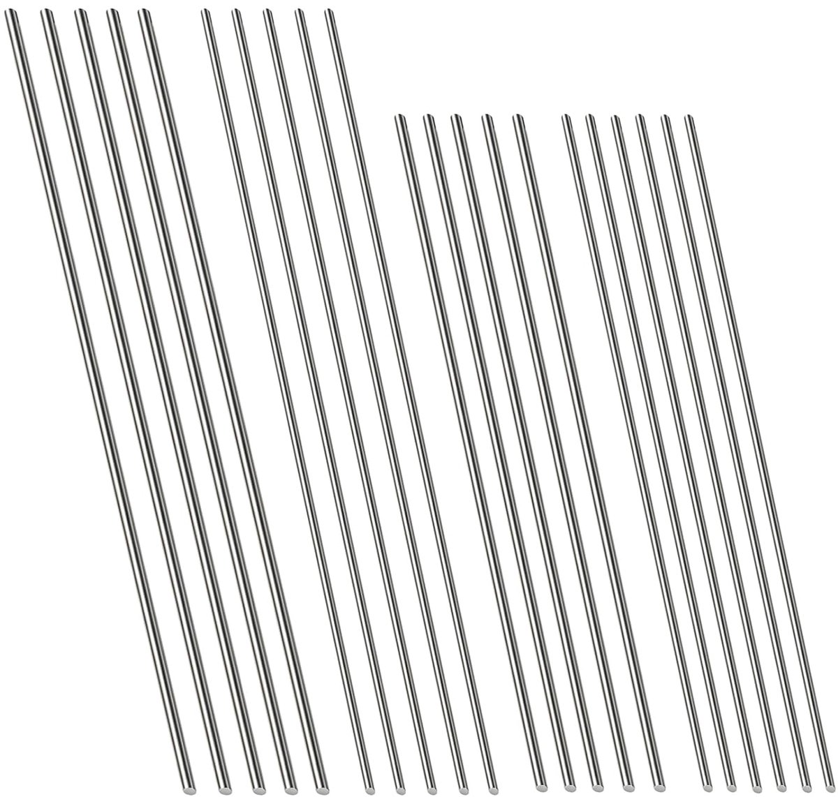 Roestvrijstalen staven, metalen staven, 4 mm x 300 mm, metalen staven om te knutselen, rond staal 304 roestvrij staal, massieve ronde staaf, ronde staaf voor doe-het-zelf handwerk