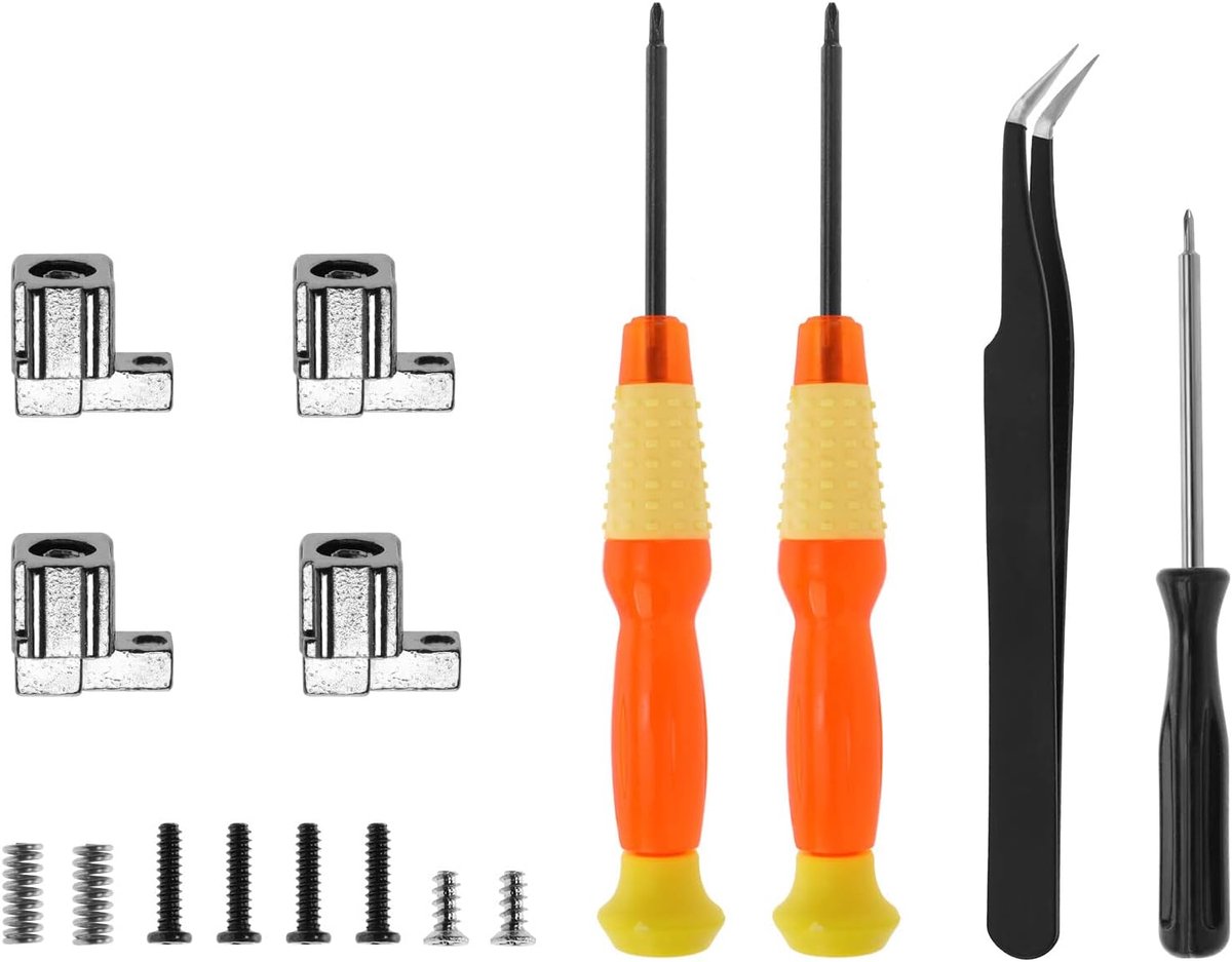 1 Set van Metalen Slot Gesp Vervanging Reparatie Tool Kit Compatibel met Joy-Con Controller met Schroevendraaiers en Pincet Opening Tool