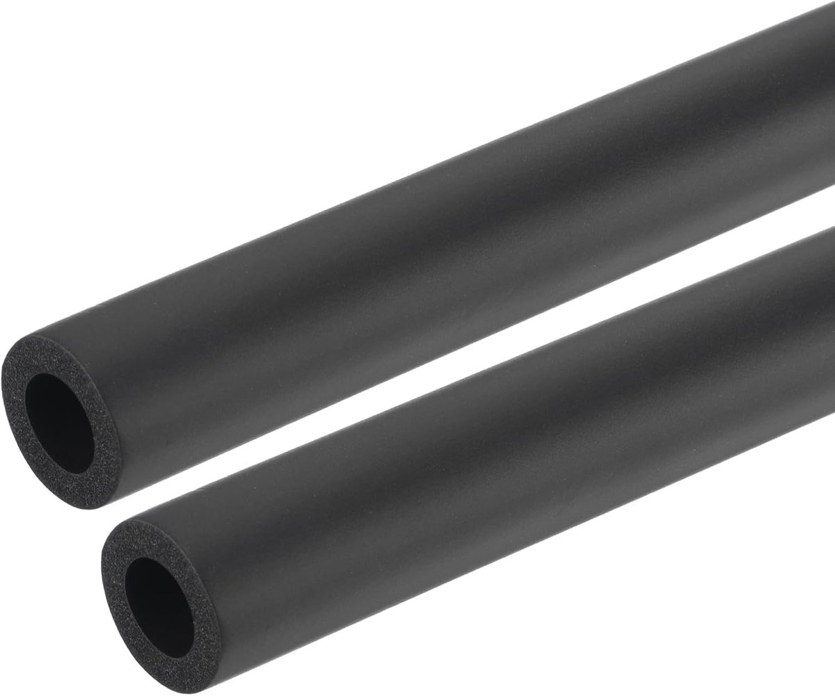 Isolatie, schuim, 13 mm ID, 23 mm OD, 0,3 m lengte, antislip schuimrubberen slang voor fitnessapparaten, gripondersteuning, hoes, fietshandgrepen, stuurgrepen, zwart, 2 stuks