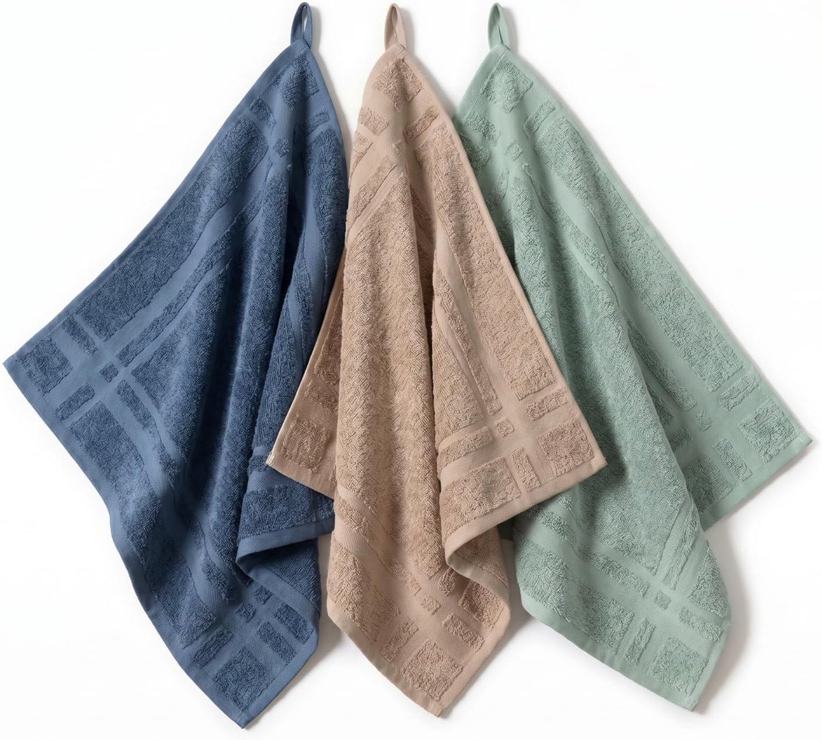 Keukendoeken set van 3 - 50 x 50 cm - badstof - bijzonder absorberend - hoogwaardige kwaliteit - SnelShoppen