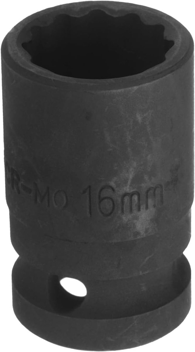 Aandrijving van 1/2 inch x 16 mm platte slagbus 12-punts metrisch CR-MO stalen moer slagvaste steeksleutel voor auto-reparatie