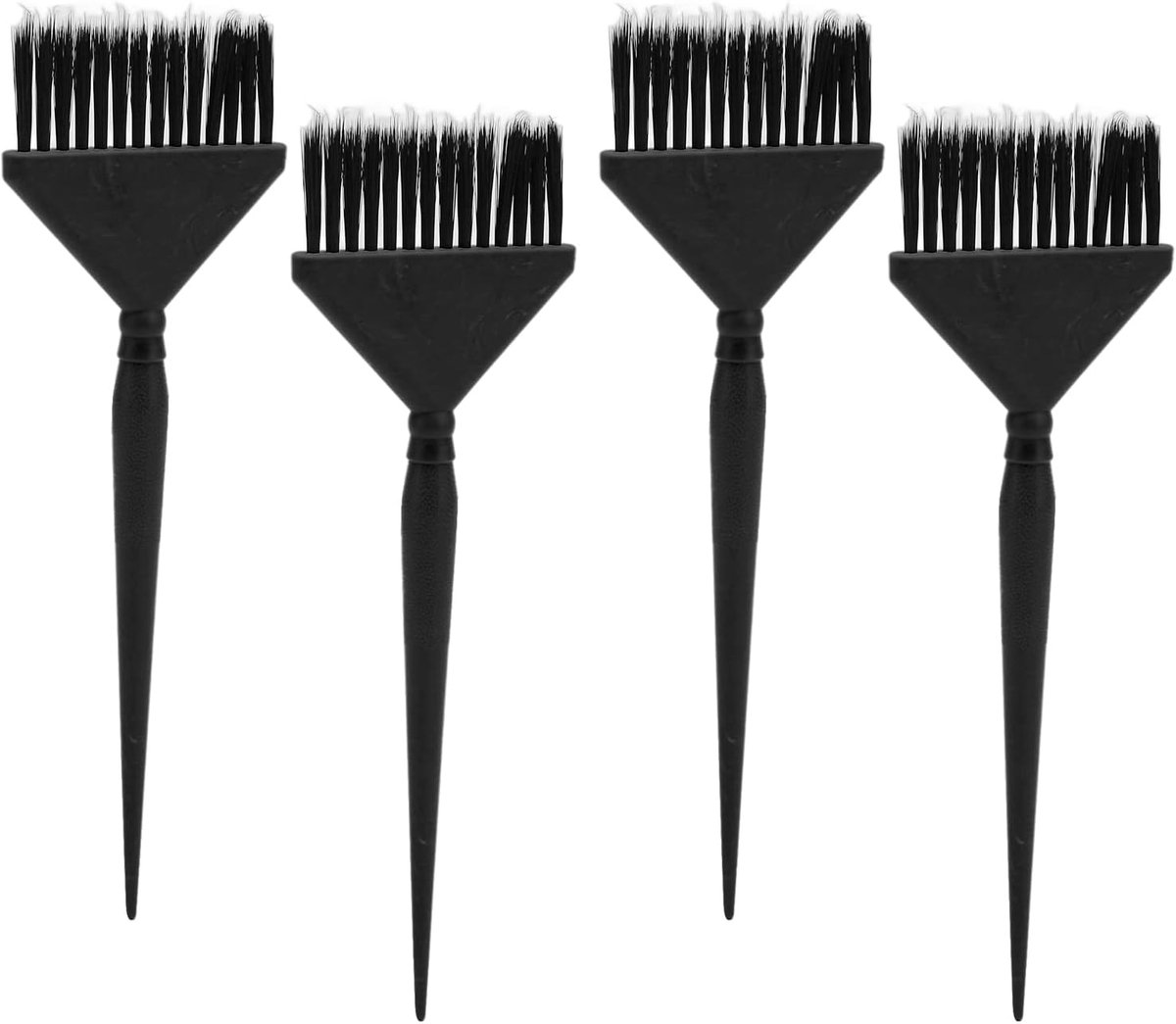 Haarverf Borstel 4 Stuks Haarkleur Borstel Set Draagbare Stijve Haren Puntige Staart Haar Tint Borstel Kapper Haarkleuring Sterven Borstel (Zwart)