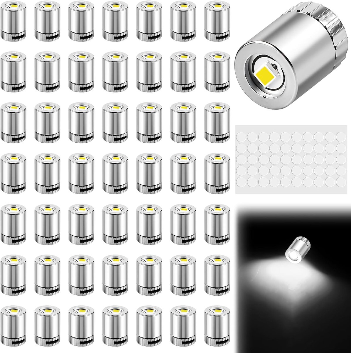50 stuks led-minilampen, mini-ledlampen voor poppenhuizen, mini-verlichting om te knutselen voor feestdecoratie, poppenhuisverlichting, speelgoed, bouwstenen, poppenhuisaccessoires, doe-het-zelf