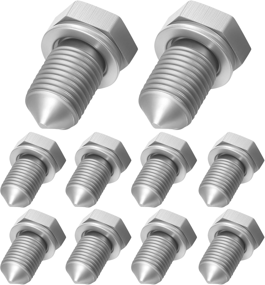 10 stuks olieopvangplug voor auto-onderdelen, motorolie afvoerplug vervanging universeel, M14 x 1,5 mm Cartermoer bouten met afdichtring voor de meeste auto's motorfietsen