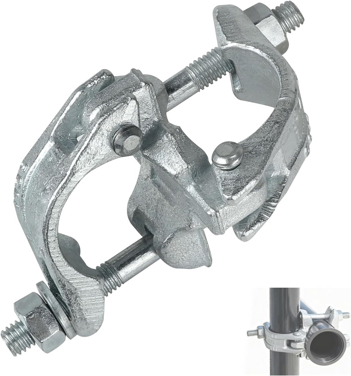 1 stuk draaikoppeling 48 mm x 48 mm 90 graden, draaibare steigerklem, steigerkoppeling 48 mm, steigeraccessoires, steigerkoppelingen, draaibare koppeling steiger voor bevestiging van steigers