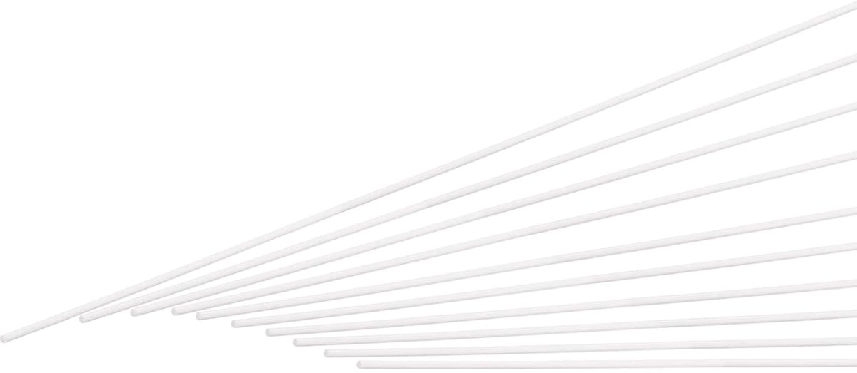 10 stuks ronde stevige ABS-kunststof, wit, 0,8 mm x 250 mm, voor doe-het-zelf modelbouw, architectuurmodellen, tafelzand, doe-het-zelf, 10 stuks