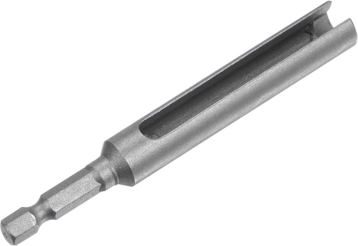 100 mm lengte zeskantige schroevendraaier x 1 st 8 mm socket sleuf verlenging driver bit voor technische installaties [grijs]